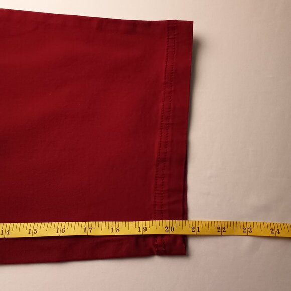 NWT Croft & Barrow Capri Pants High Rise Straight Leg Below the Knee Red Color - Picture 10 of 11